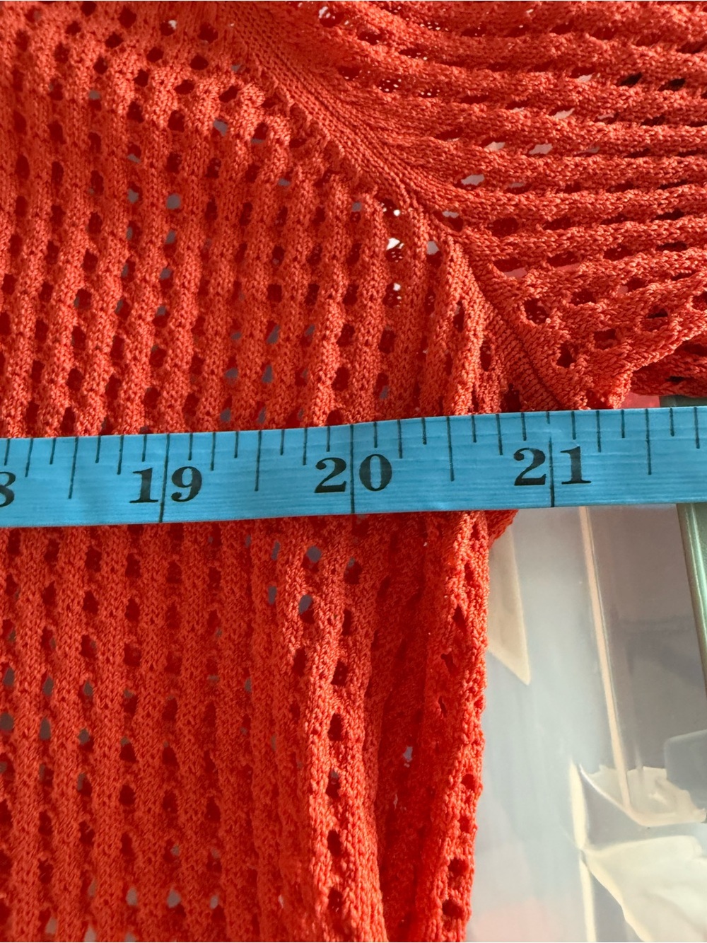 EUC Chico's Open Knit Button-Up Cardi & Tank Top SZ 2 (L/12) Coral/Burnt Orange - Picture 9 of 16